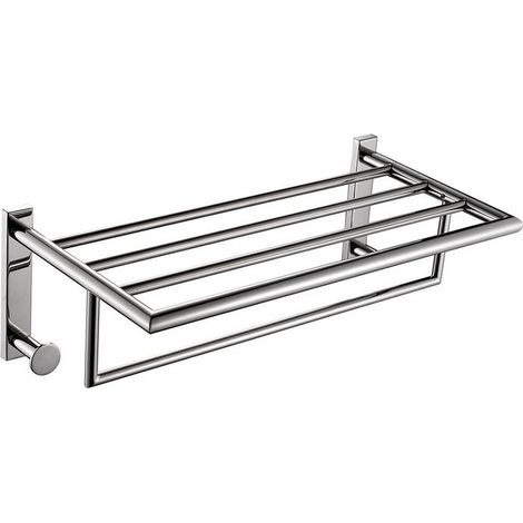 Mensola portasciugamani doppia da muro in acciaio inox AISI 304 Gedy 5035 serie PROJECT Cromato (1/3)