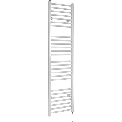 Hudson Reed Ive - Sèche-Serviettes Design Électrique Moderne Incurvé - Blanc  - 180 cm x 49.8 cm
