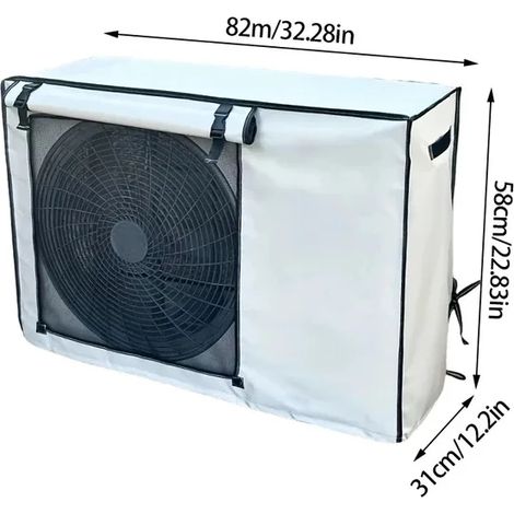 Housse de climatiseur en tissu Oxford, respirante, facile à installer, durable, résistante à la poussière et aux intempéries. (1/5)