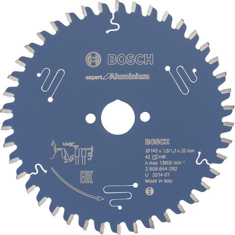 Lame de scie circulaire Bosch pour l’aluminium et les métaux non ferreux 140 x 20 mm
