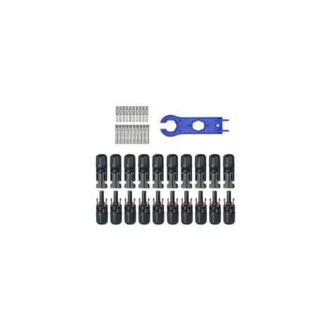 Enchufe y toma de corriente fotovoltaica Mc4, con llave especial, 10 pares - Crezuo