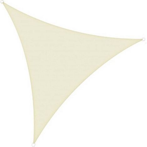 Toldo Vela Triangular/cuadrado/rectangular Impermeable 3-5m Protección Rayos UV - Vela de Sombra Exterior para Patio, Jardín, Terraza (Beig,blanco,gris) No incluye las cuerdas (1/5)