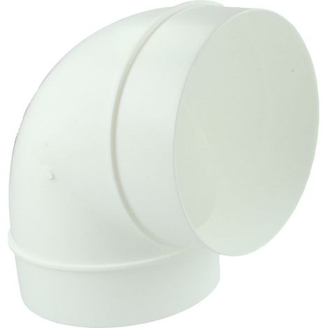 Coude arrondi 90° pour conduit de ventilation – Manchon plastique diamètre 100 mm – Durabilité élevée pour installations sanitaires et industrielles – Blauberg