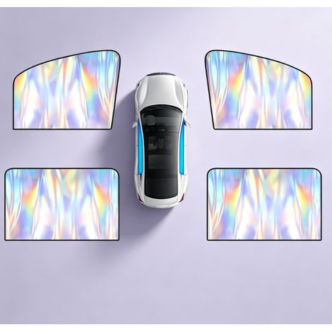 Parasoles para coche, cortinas protectoras para ventanas laterales, juego de 4 piezas (1/4)