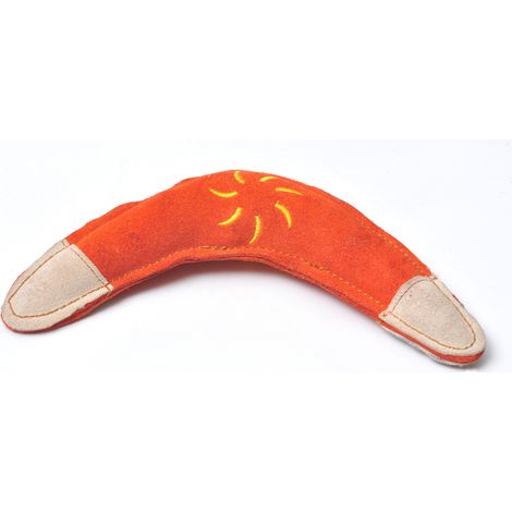 Aumüller Hundespielzeug aus Leder - Boomerang, orange (1/2)