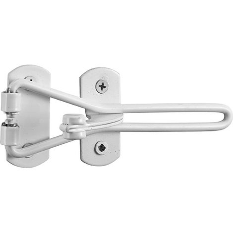 Apriporta di sicurezza per porta d'ingresso, gancio acciaio, laccato bianco, limitatore apertura - THIRARD