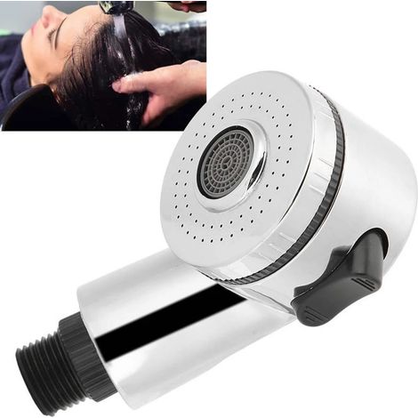 Doccetta a mano ad alta pressione e risparmio idrico per lavabo da parrucchiere - Soffione doccia professionale per barbiere - Adattatore universale per rubinetto (1/2)
