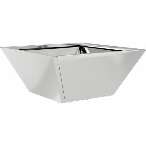 Jardinière Cache-pot de jardin Argent 35 x 35 x 15 cm Acier galvanisé (1/5)