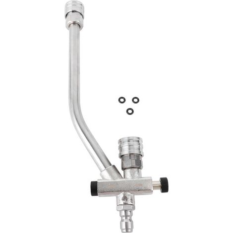 High-pressure washer extension wand, dual-connector tool, 1/4-inch quick-connect switch, dual-tip attachment power for car and boat washing (1/5)
