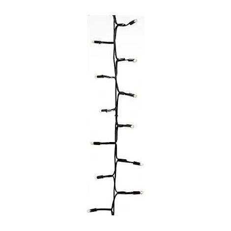mk Catena luminosa 90 LED bianco caldo 5 metri nera