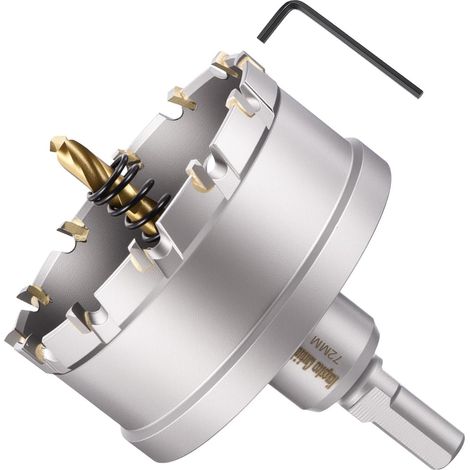 Scie-cloche en carbure de tungstène pour métal Argenté 72 mm (1/5)