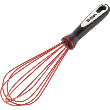 1 - Fouet Cuisine - Accessoire Silicone - Mélange Préparations - Résistant Chaleur 230°C - Compatible Lave-Vaisselle - Noir - 25cm