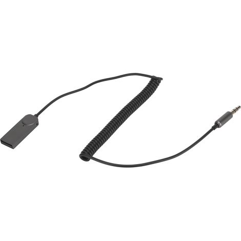 Câble adaptateur Bluetooth auxiliaire HiFi stéréo, compatible appels mains libres, récepteur sans fil pour voiture avec microphone intégré et prise spiralée 3,5 mm. (1/5)