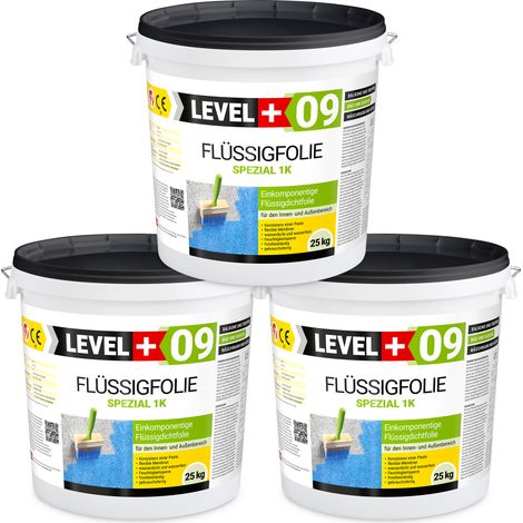 LEVEL+ Flüssigfolie Abdichtung Dichtfolie Flexibel L+09 - 75KG