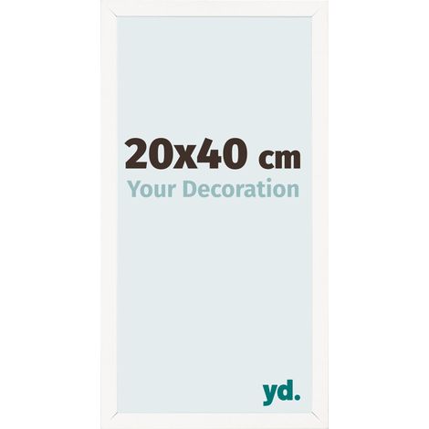 yd. - Cadre photo 20x40 - Blanc Brillant - MDF - Bologna