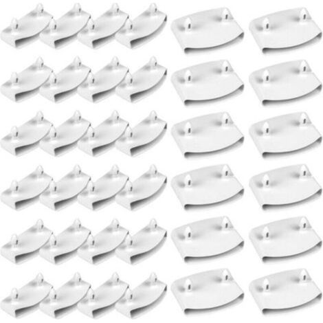 36 Embouts Lattes pour Sommier, Supports de Lattes pour Sommier, Capuchons Lattes pour Sommier 54mm, 24 x Embout de Lattes, 12 x Supports Centraux, pour 5.3cm - 5.5cm Latte de Li (1/5)