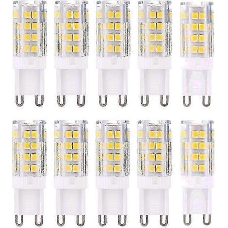 Ampoules LED G9 basse consommation 5 W 3000 K blanc chaud 500 lm, lot de 10, remplace les ampoules halogènes 40 W (1/5)