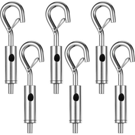 Set of 6 screws, suitable for 1/16 to 3/32 inch tension screws, used for cable tensioning and awning installation. (1/5)