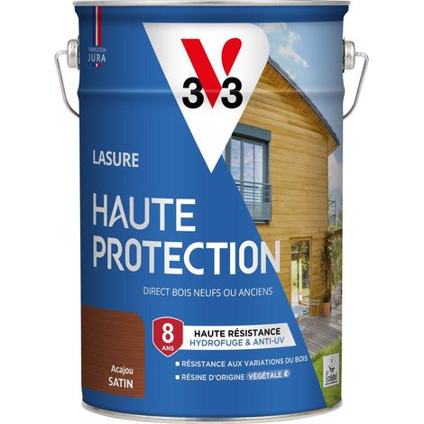 Lasure Haute Protection Biosourcée V33 acajou Satin - 5L