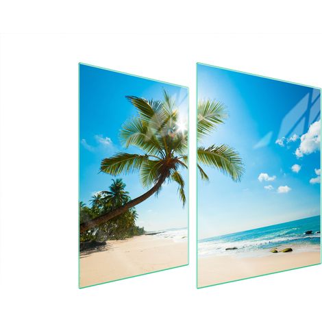 GLASSCHUTZPLATTE FÜR HERD 70x52 BEACH