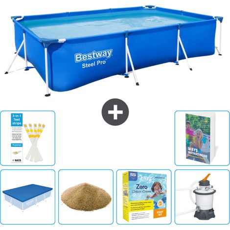 Bestway Piscina Bestway Steel Pro Rectangular - 300x201x66 cm - 7-piezas S170 (1/5)