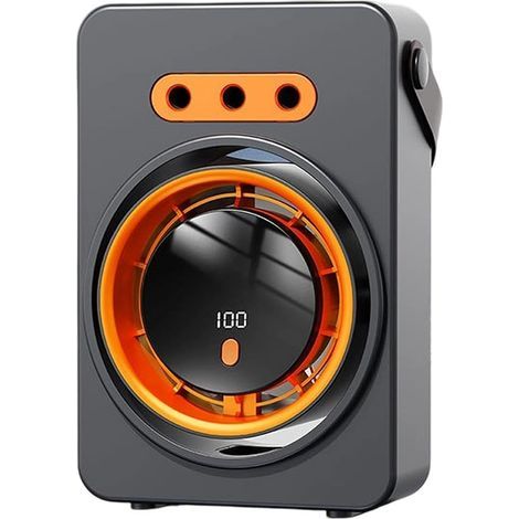 Climatiseur portable pour mini unité AC 100 vitesses, réservoir de 160 ml, alimentation de type C,refroidissement silencieux-noir (1/5)