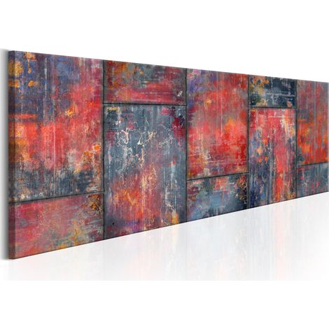 Quadro - Metal Mosaic: Red - 150x50 (1/4)