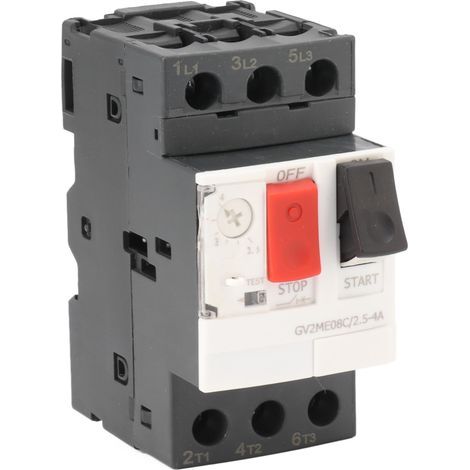 Disjoncteur de Protection Moteur 2.5‑4A, Montage sur Rail DIN 35mm pour Démarrage et Arrêt (1/5)