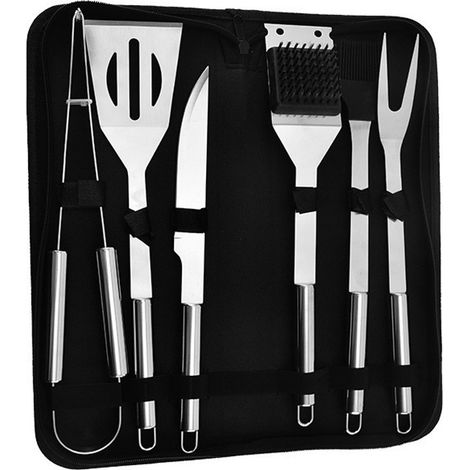 6 PCS Kit Barbecue Portable丨Accessoires de Barbecue en Acier Inoxydable丨Ustensile de barbecue (1/5)