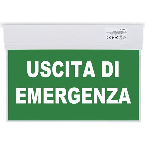 Luz De Emergencia Permanente Con Cartel "Salida De