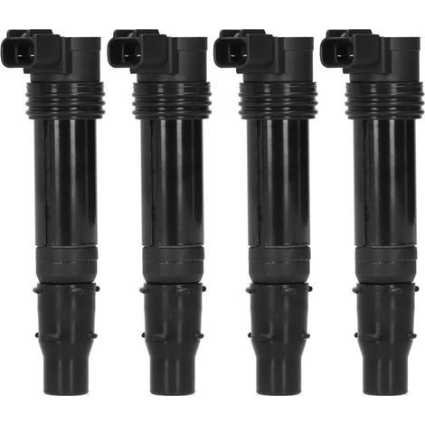 Zündspulen-Set F6T570 für Motorräder, 4 Stück, passend für KAWASAKI ZX636 ZX6R ZXR9F ZX R9F 636 NINJA 05-16-Crezuo