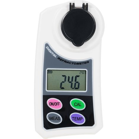 EMSZ-J LCD Digital Brix Refractometer Portable Handheld Honey Refractometer Sugar Concentration Detector Automatic Temperature Compensation Brix Refractometer Range 0-55%, Accuracy ±0.5Brix (1/5)