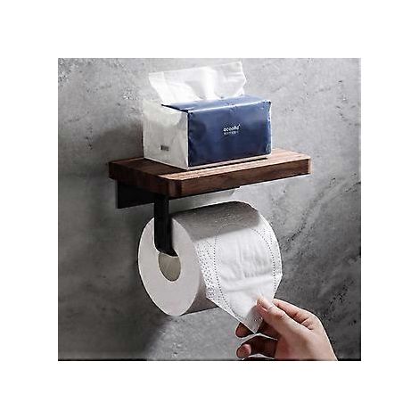 Toilettenpapierhalter mit Handyhalterung, lochfreier Toilettenpapierhalter