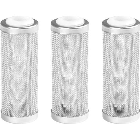 3 Pièces 17mm Garde de Filtre en Acier Inoxydable, Protection Maille pour Filtre d'Aquarium, Accessoire pour Réservoir de Poissons et Crevettes (1/5)