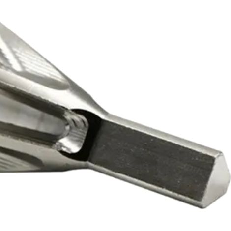 Outil chanfreinage externe triangulaire acier chrome 12 molybdène vanadium fraise ébavurage efficace pratique 2.8x2.8cm couleur acier 1 pièce perceuse (1/5)