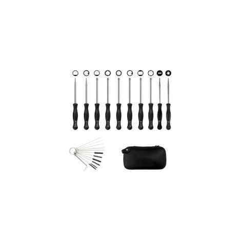 10 Pcs Tournevis de Réglage de Carburateur Tournevis pour Carburateur Nettoyage Moteur Réparation Convient à La Plupart des Moteurs de 2 Cycles (10 pcs tournevis avec boîte&aiguille) (1/5)