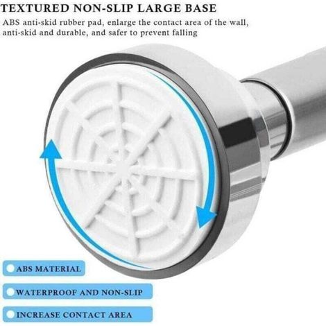 tringle a rideau de douche extensible 50 85 cm barre de rideau de douche sans percage tringle de rideau de douche en acier (1/4)