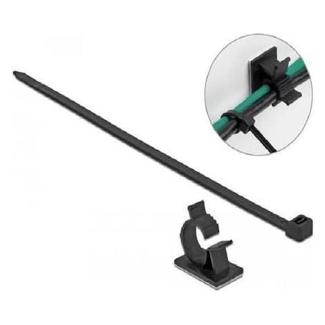 SERRE-CÂBLE 41 X 25 MM AVEC SERRE-CÂBLE L 250 X L 7,2 MM NOIR DELOCK 18882