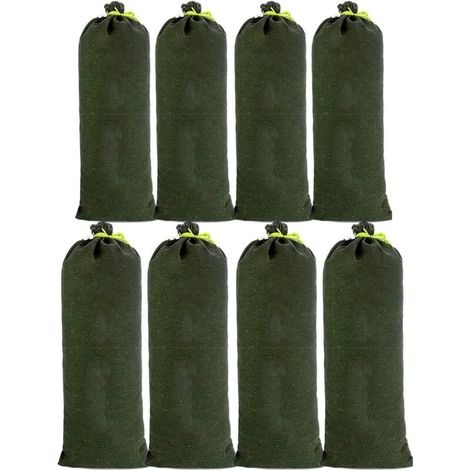 8-teiliger Canvas-Sandsack, Hochwasserschutz-Sandsack gegen Überschwemmungen, verbesserte Modelle, verblassen nicht, zur Entwässerung für Garage, Geschäft, Schule, Bahnhof, Gebäude, Fabrik, Lager, 307 (1/4)