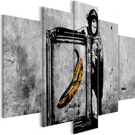 Tableau Imprimé 5 Panneaux "Proud Monkey Wide" 50 x 100 cm (1/2)
