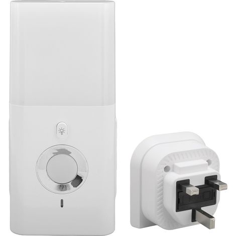Veilleuse LED Prise Murale Capteur Crépusculaire Lumière Blanche Ajustable 4200K-7600K Mode Lampe de Poche Intégrée Économique (1/5)