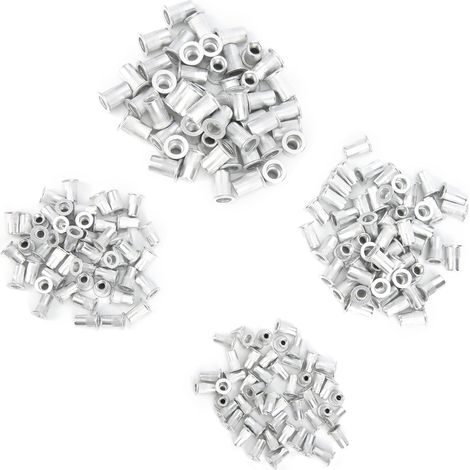 200 Aluminium-Nietmuttern für vertikale Gewinde M3/M4/M5/M6, Kombinationsset, Beutelverpackung (1/5)