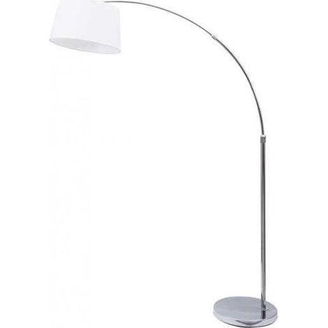 antonella lampada da terra de 1xe27 l.126xh.reg.cm bianco/cromo