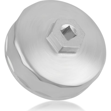 74mm Jeu de Cle Filtre a Huile,Cloche Filtre a Huile 14 Points Compatible avec Mercedes-Benz/VW/Ford/Audi/Chevrolet,Clé Filtre à Huile pour Utilisation avec 3/8" Drive (1/5)