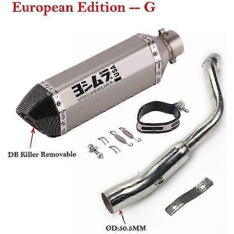 Sistema Completo De Escape Para Motocicleta, Silenciador De Tubo De Enlace Medio Modificado, Extrable, Db Killer, Para Honda Cb600f Hornet 600, Cb600( European Edition-G) (1/5)