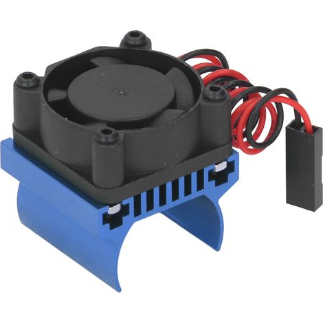 Ventilateur de refroidissement pour moteur RC, dissipateur thermique, accessoires RC pour voiture télécommandée Traxxas 1/18 (bleu) (1/5)