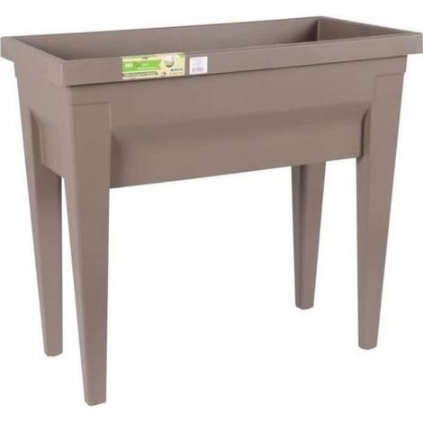 Table De Culture Sur Pieds - 57 L - 76 x 38,5 x H 68 cm - Taupe