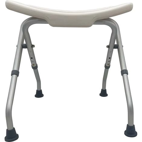 Tabouret de douche Chaise de douche réglable en hauteur 47-51 cm Pliable et peu encombrante Siège de douche antidérapant Tabouret de salle de bain pour seniors Montage sans outil Aide à la douch (1/5)