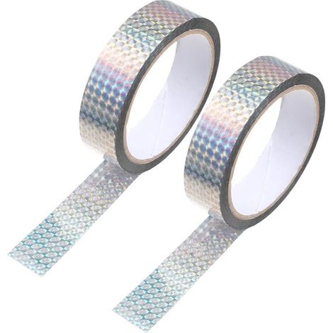 2 Rollen Hologramm Klebeband 2,5 cm, 49 m Reflektierendes Klebeband gegen Vögel Selbstklebendes holografisches Abschreckungsband zur Vogelabwehr (1/4)