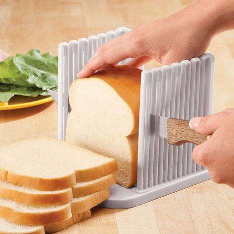 2 PCS Coupe-pain pliable, trancheuse à pain, coupe-pain pliable, moule à pain grillé, affûteur de pain grillé, coupe-pâtisserie, outils de cuisson pour couper le pain dans la cuisine (1/5)